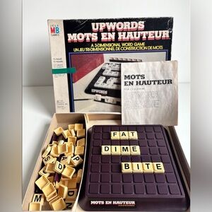 Upwords Game Vintage MB Complete Word Board Game